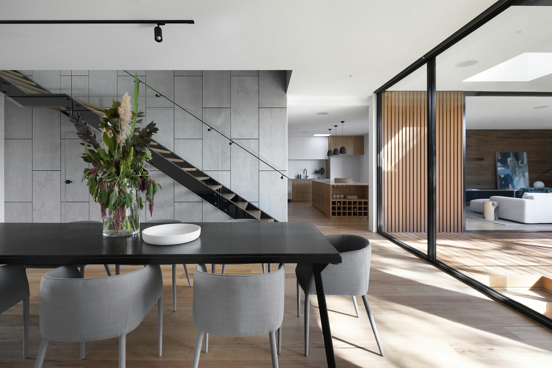 Natural materials and warm architectural details